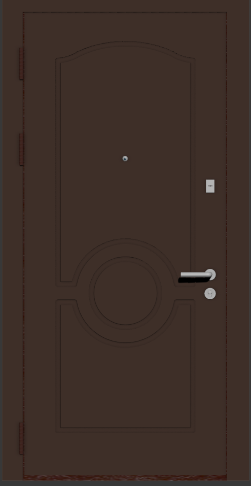 Входная металлическая дверь МДФ коричневая